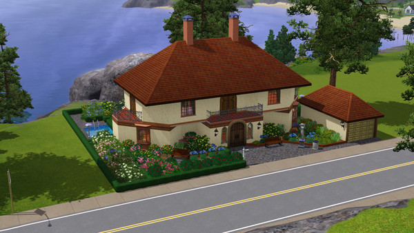 Sims 3 — Ancient style  by nikjagro — This is my vision (and my first try) of an ancient styled house in Sunset Valley.