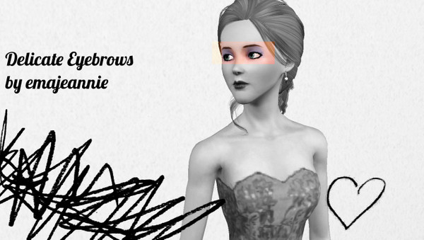 Sims 3 — Delicate Eyebrows by emajeannie — Sleek, chic eyebrows for your female sims (Y)