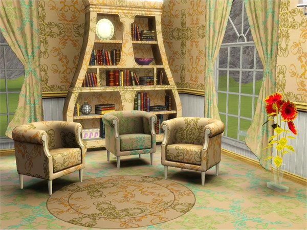 Sims 3 — marcorse_edwardian1 by marcorse — A classic wallpaper pattern given a new lease of life. Recolourable:3 Will be