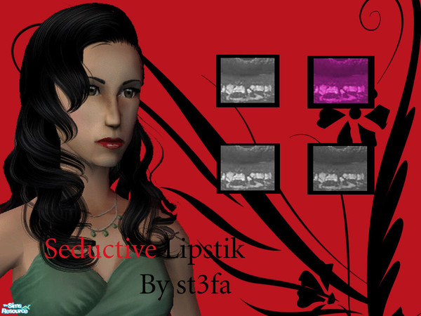 Sims 2 — Seductive Lipstick-Set1-1 by st3fa — There are four colorful and beautiful lipstick colors.I hope your sims will