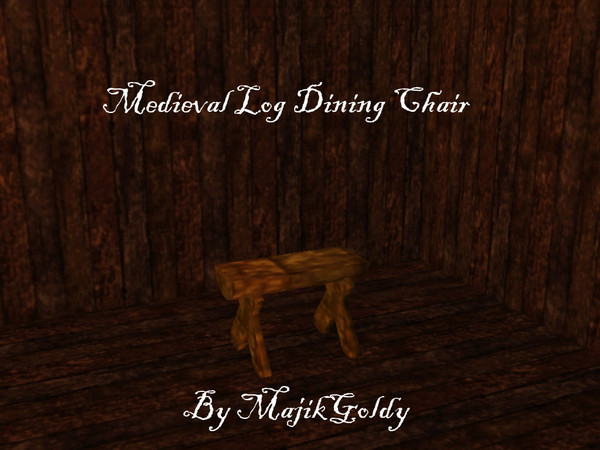 Sims 3 — MajikGoldys Medieval Dining Chair  by MajikGoldy — MajikGoldys Medieval Dining Chair Come See Us at Dragoncats