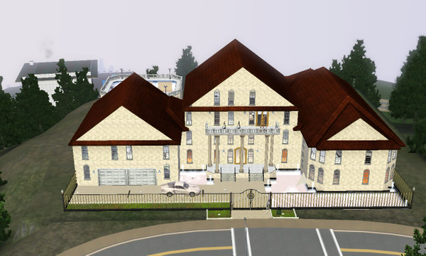 Sims 3 — Oak Mansion by Blam987 — A big mansion with a big back deck for your family :D