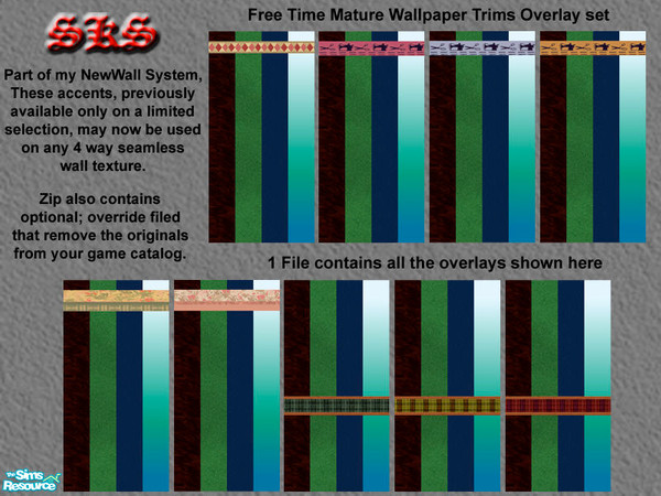 Sims 2 — NewWall Free Time Mature Overlay set  by 71robert13 — Taken from Free Time Expnsion, now available for placement