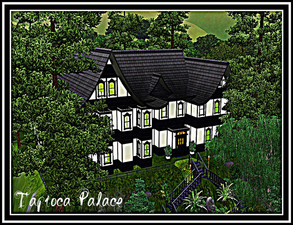 Sims 3 — Tapioca Palace by Bugab00 — A traditional Japanese-styled palace built on the high-tops of a mountain for