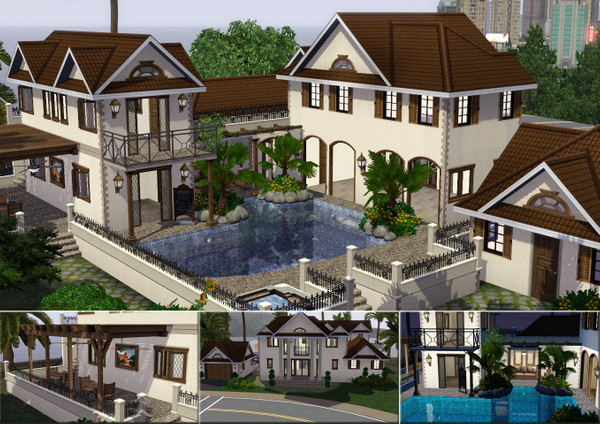Sims 3 — Tropical Villa by Demented_Designs — A Beautiful tropic inspired villa for your sims! It features a poolside