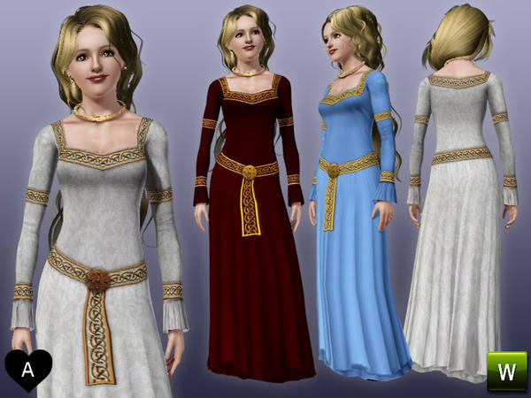 The Sims Resource - agapi r - Medieval princess dress