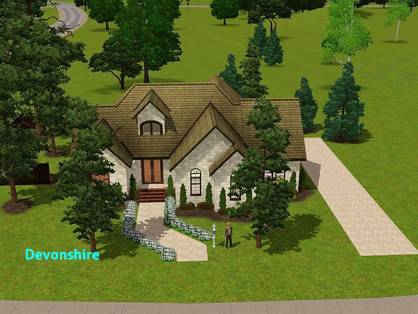 Sims 3 — Devonshire by DO5NBR — This cozy and pretty home offers: livingroom, diningroom, kitchen 3 bedrooms 2 bathrooms