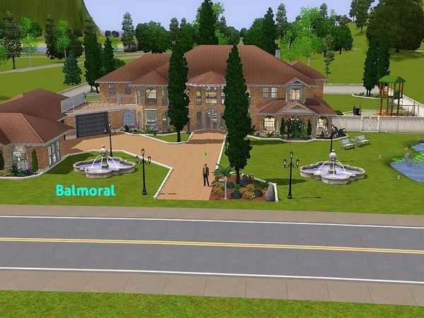Sims 3 — Balmoral by DO5NBR — That's a really royal palace. On the first floor are big kitchen and dining area, an