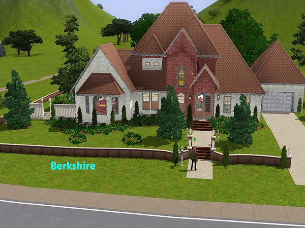 Sims 3 — Berkshire by DO5NBR — A cozy and pretty landscaped cottage for your sims. It offers a livingroom, diningroom,