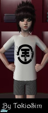 Sims 2 — Tokio Hotel\'s undie - White and Black by TokioSim — For child male, no mesh requiered 2)White and Black
