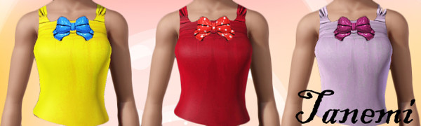 Sims 3 — Top with a bow by Tanemi — No Description