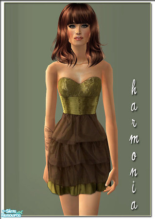 Sims 2 — Ruffle Layer Dress - 1 by Harmonia — 