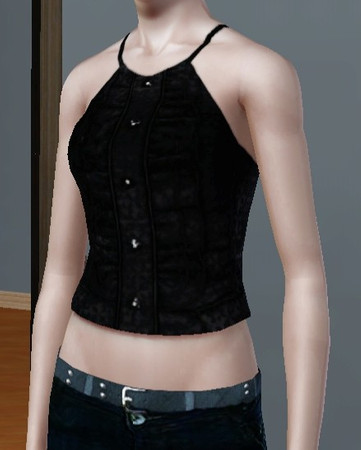 Sims 3 — Black Halter by Precious_Sims — 