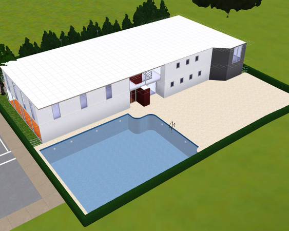 Sims 3 — Modern Home : Trez by joebax — 2 Bathroom, 3 Bedroom, 2 free rooms, and Almost completely Unfurnished