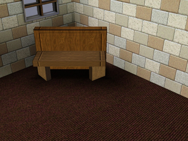 Sims 3 — Home-made wood seat by Simssia — Made by Simssia For TSR
