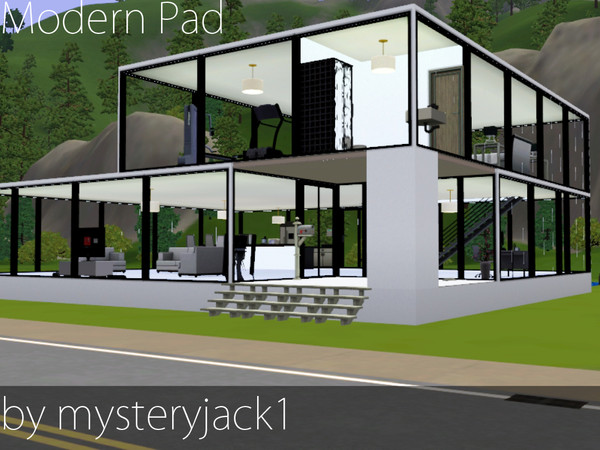 Sims 3 — Modern Pad by mysteryjack1 — This spacious pad is perfect for any party animal or couple! Made by mysteryjack1 @