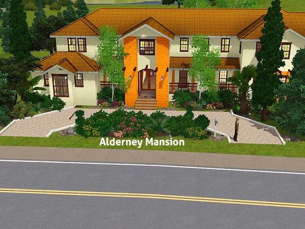Sims 3 — Alderney Mansion by DO5NBR — Very luxurious mansion with kitchen, dining, 3 bathrooms, bedroom and studyroom on