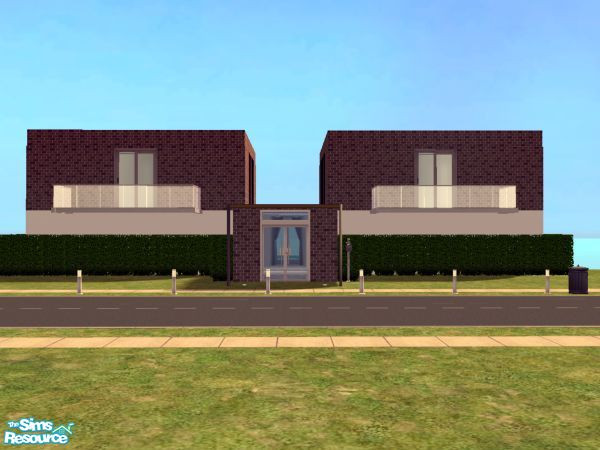 Sims 2 — White Beach Duplex by divadanica — This duplex is very urban and modern. It has its own private beach access,
