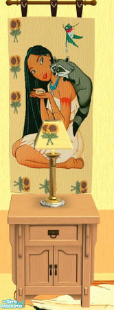 Sims 2 — Pocahontas Set Kids Bedroom - Pocahontas Table Lamp by aaaaaaac — 