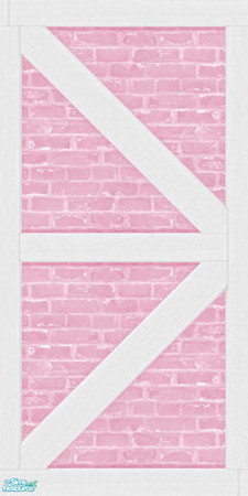 Sims 2 — Pink Brick With White Trim by Vampire Seductress — Pink Brick With White Trim