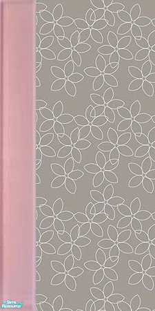 Sims 2 — *Flower* Wallpapers - (Grey with Border) by ayyuff — Grey with border. Cost:1