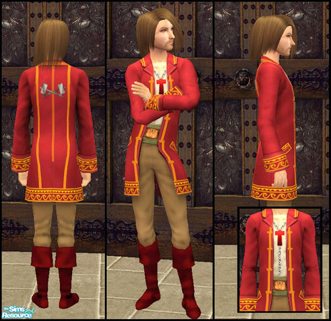 Sims 2 — Medieval Outfit Set - Hammer Male by Daislia — Design base on Thief game series.(Hammerite) Maxis recolour, no