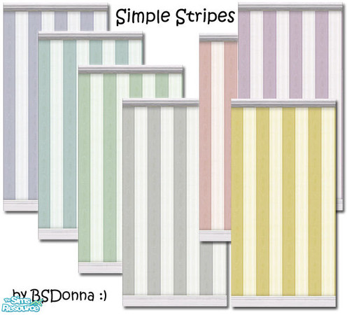 Sims 2 — Simple Stripes by Donnha — A simple striped wallpaper.