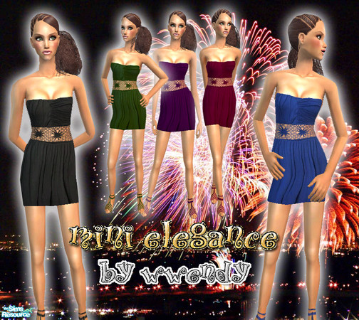 Sims 2 — Mini Elegance by wwendy — I created 5 new clothings for your female adults... That\'s elegant!