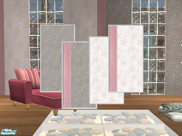 Sims 2 — *Flower* Wallpapers by ayyuff — Here is the wallpaper set in flower with four variety,two diffrent colors