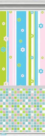 Sims 2 — Hippie Chick 33 by drouinr — Oh, you groovy girl! Grow your flower power with this series of coordinated wall