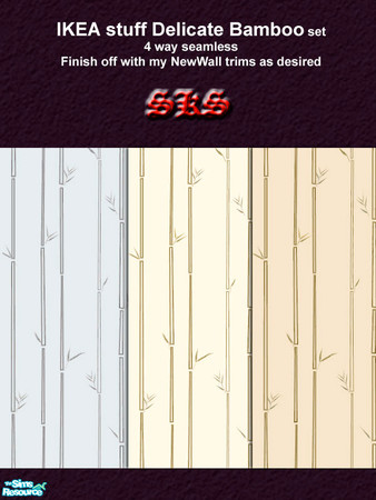 Sims 2 — Discovery! IKEA Delicate Bamboo by 71robert13 — Found hidden in IKEA stuff, now 4 way corrected & made