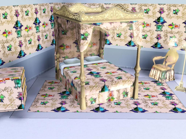 Sims 3 — marcorse_tuliped by marcorse — Highly stylised, stained glass tulips in a simple repeat pattern. Recolourable: 4