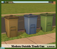Sims 2 — Modern Outside Trash Can by rebecah — This trashcan may be used to replace the in game outdoor trash can. You