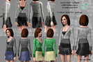 Sims 3 — wool cardigan with leather dress by yk1980 — hi! this is an everyday outfit for young adult and adult female