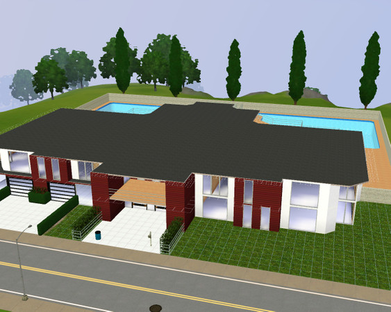 Sims 3 — Modern Mansion : Null by joebax — Here is a giant mansion for your sims to enjoy, 2 bathrooms, 4 bedroom, Tons