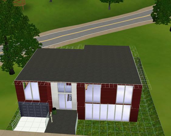 Sims 3 — Modern Starter Home : Null by joebax — 2 bedroom, 2 small bath, 1 car garage, all for some new sims to move