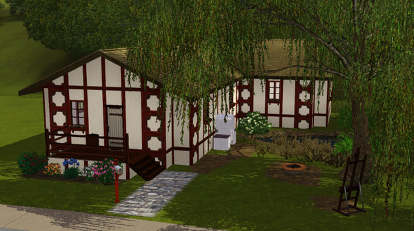 Sims 3 — Simple medieval house by chrissy1975 — Home of my favourite Sim Jamie. One bedroom, one bath.