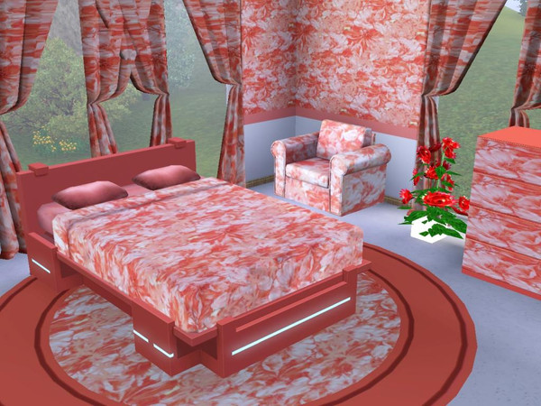 Sims 3 — marcorse_blossomtime by marcorse — A classic all-over floral pattern in a not-so-classic colour. Different.