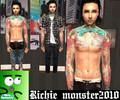 Sims 2 — Realistic Tattoo Skin2 by richie_monster2010 — A tattoo skin i made for Adult Male