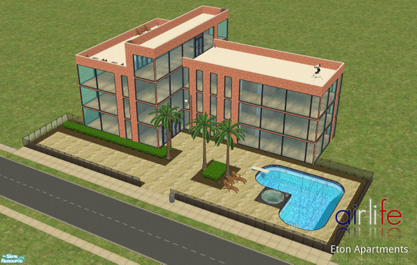 Sims 2 — Eton Apartments by AirLife — Post Modern inspired designed apartment, the Eton Root Apartments offers