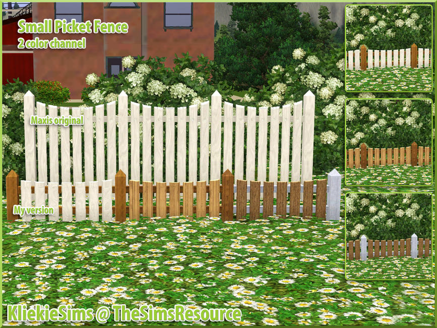 The Sims Resource Small Picket Fence