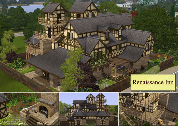 Sims 3 — Renaissance Inn by Demented_Designs — The inspiration for this spacious home came from various MMO games that I