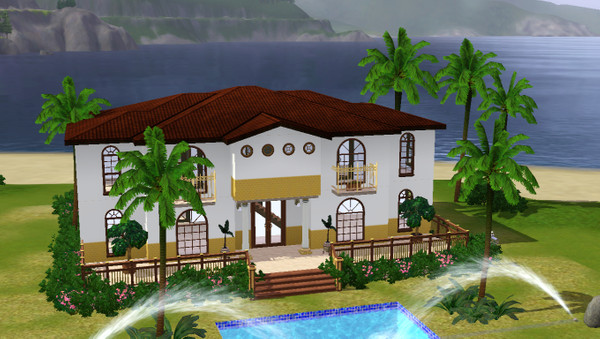 Sims 3 — Spanish House by taxa08 — My vision of a Spanish House! This house has 3 bedrooms, 3 bathrooms, a huge kicthen