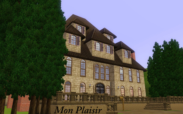 Sims 3 — Mon Plaisir by orlov — A Chateau Style Manor House with Formal Reception Room, Lady's Salon, Gentleman's Lounge,
