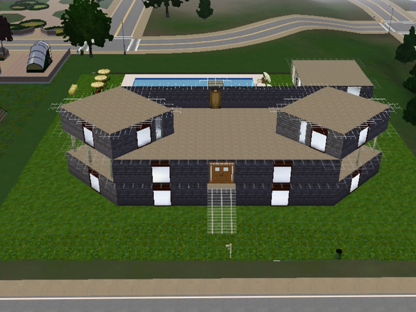 Sims 3 — Diamond in the Back!! by liyah225 — This mansion is unfurnished with a guest house in the back with 4 bedrooms