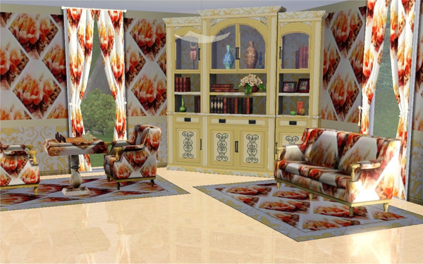 Sims 3 — marcorse_rosediamonds pattern by marcorse — Rosebud posies in shades of pink, within diamond frames . . . pretty