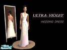 Sims 2 — ULTRA-VIOLET wedding dress by seven-is-so-cool — A white wedding dress, flared at the hips with a light purple