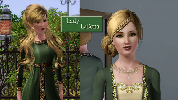 Sims 3 — LaDona Latisse by Demented_Designs — Young Lady in Waiting, with secret ambitions of romance and riches!