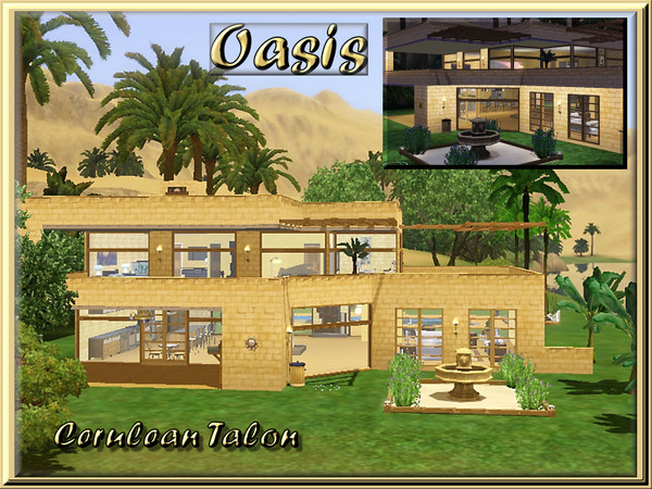 Sims 3 — Oasis by Cerulean Talon — Whether used as your Sims base home or Egyptian vacation home, this house is filled