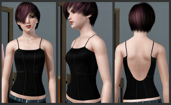 Sims 3 — Simple by Precious_Sims — Simple top with back cut.